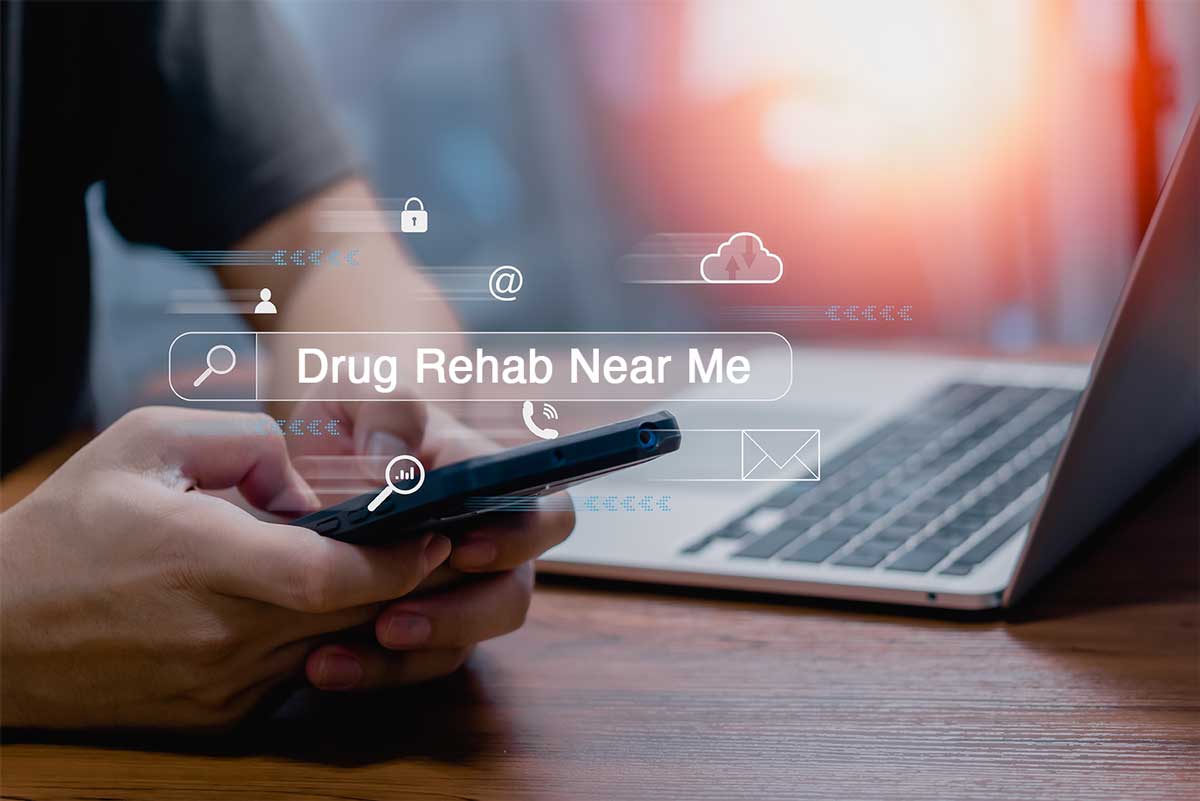 SEO patient searching for drug rehab near me provider
